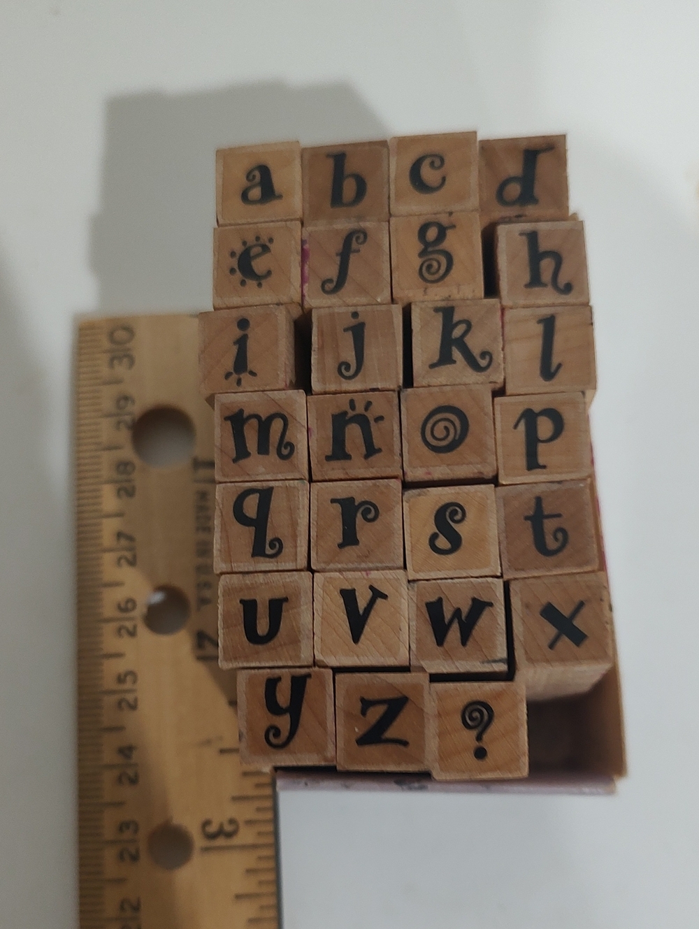 Wooden Alphabet Carnival Letters Stamp Set - Lowercase Letters